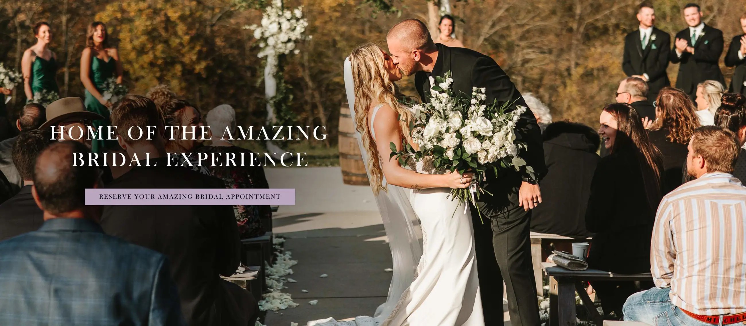 Home of the amazing Bridal Experience Banner Desktop